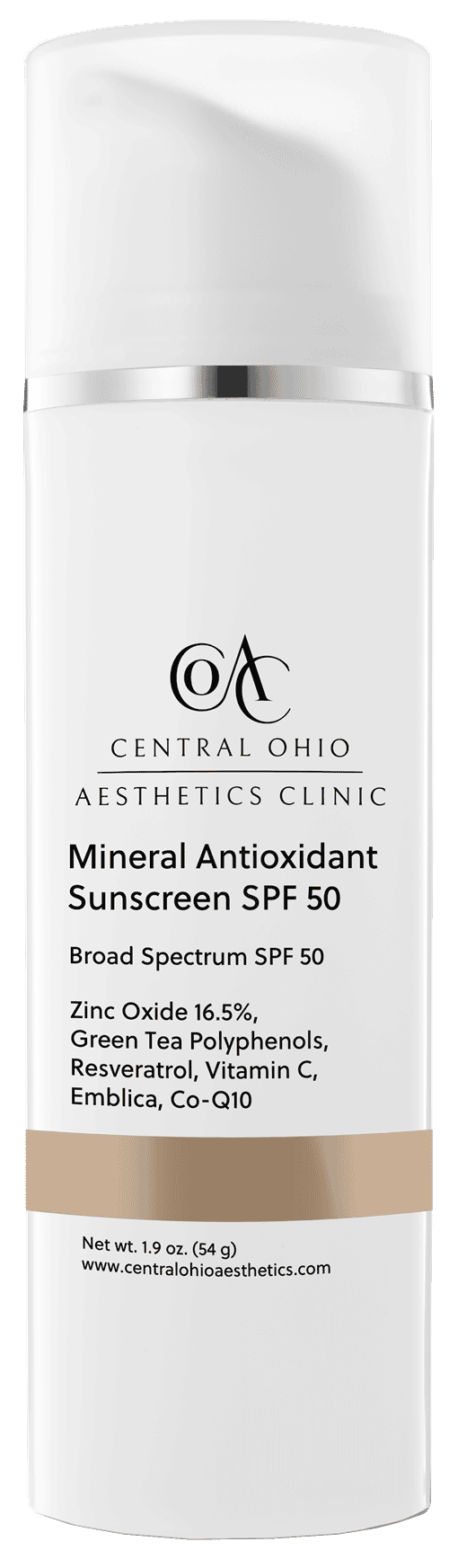 Central Ohio Aesthetics Clinic Mineral Antioxidant Sunscreen SPF 50 skincare product